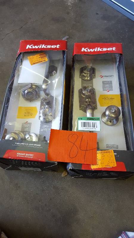 lot 84 image: Lot of 2 Kwikset Door Entry  Nickel