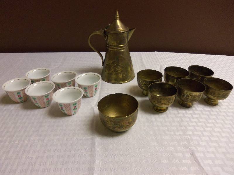 Tartoussi Brothers Brass Tea Set