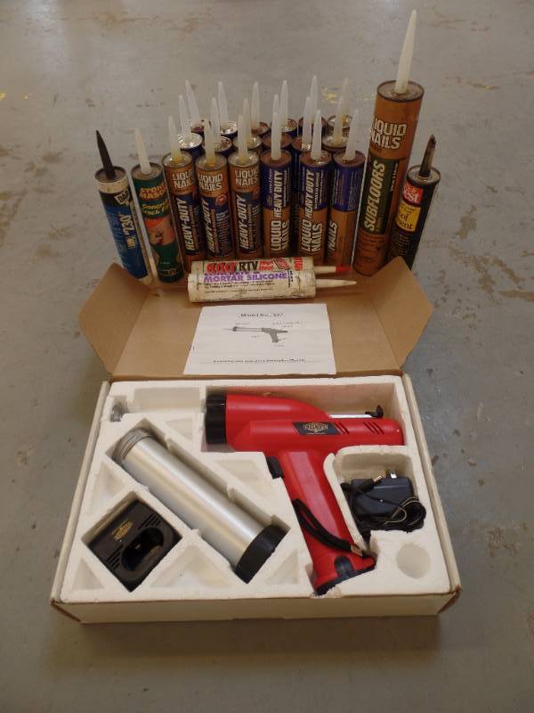 lot 22 image: Cordless Caulking Gun and Caulk