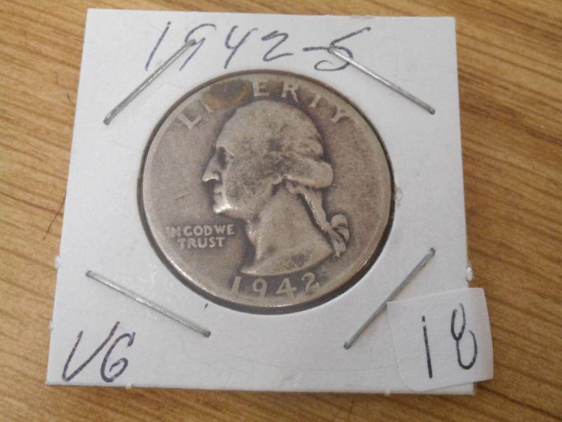 1942-S Quarter, VG...