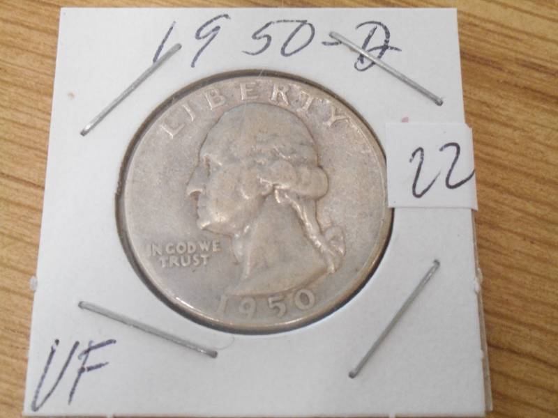 1950-D Quarter, VF...