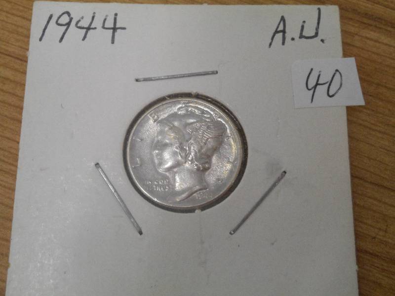1944 Mercury Dime, AU...