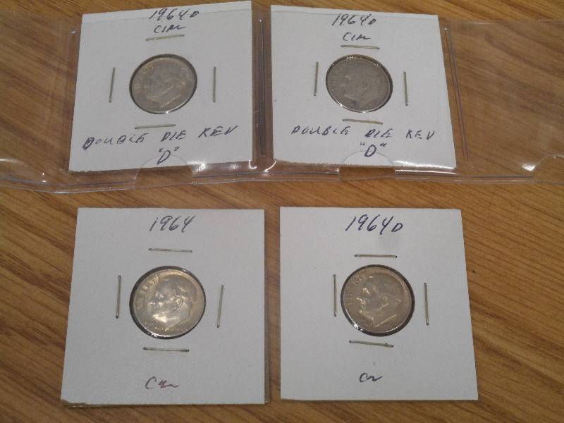 (4) Silver Roosevelt Dimes, Carded ...