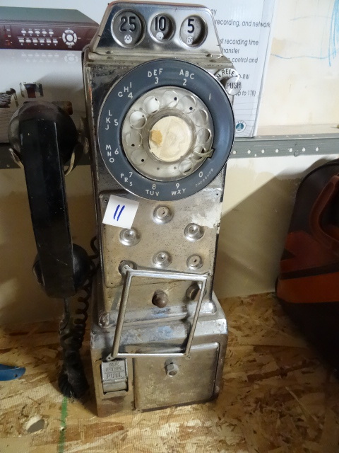 lot 11 image: Vintage wall mount pay phone