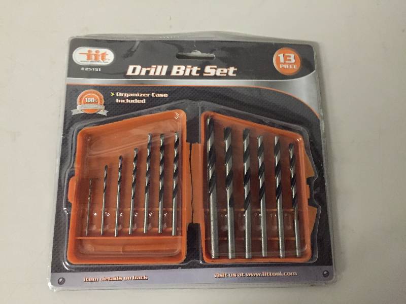 ITT 13PC DRILL BIT SET, PRIME HOUSEHOLD ELECTRONICS SURGE PROTECTOR