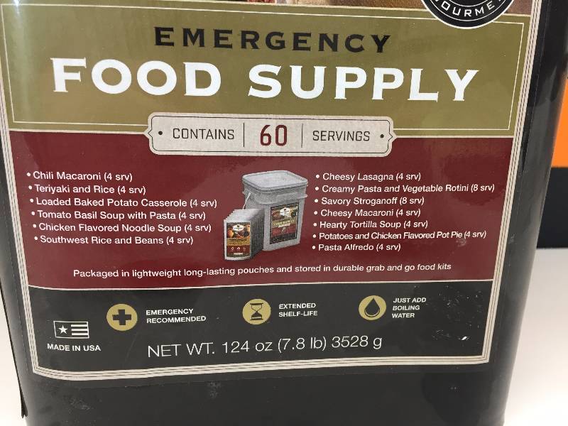 WISE COMPANY EMERGENCY FOOD SUPPLY, 60 SERVINGS