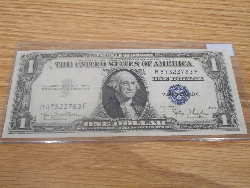 1935 D - United States $1.00 Silver Certificate Dollar, Blue Seal - AU Grade