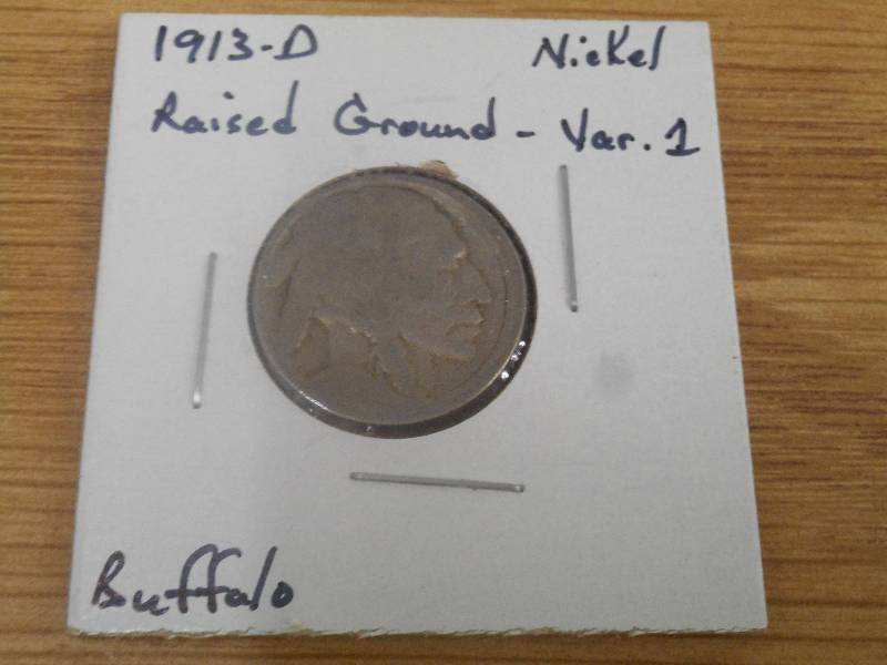 1913 D  - Buffalo Head Nickel - Rai...