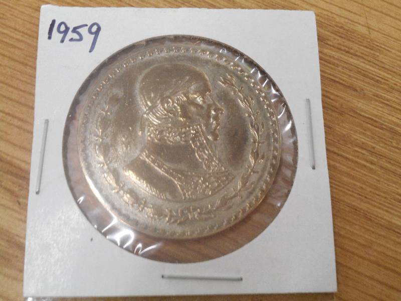 1959-oM Mexico - Un (1) Peso Silver...