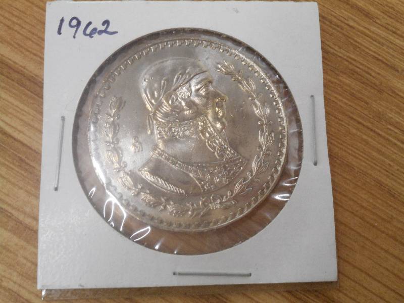 1962-oM Mexico - Un (1) Peso Silver...