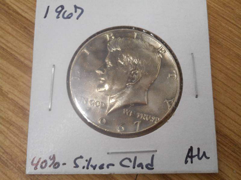 1967 P - Kennedy Silver Clad Half D...