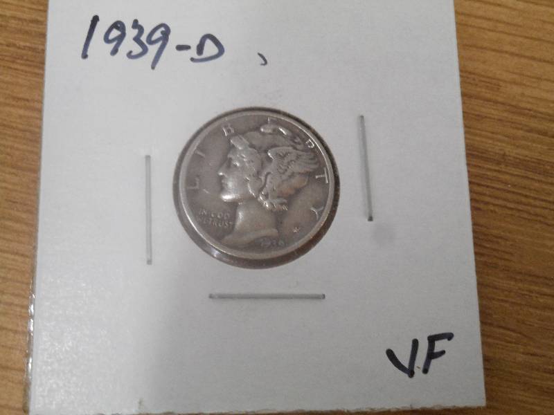1939 D - Mercury Head Silver Dime -...