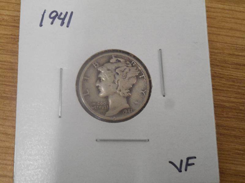 1941 D - Mercury Head Silver Dime -...