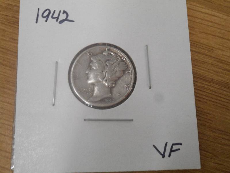 1942 P - Mercury Head Silver Dime -...