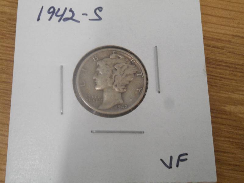 1942 S - Mercury Head Silver Dime -...