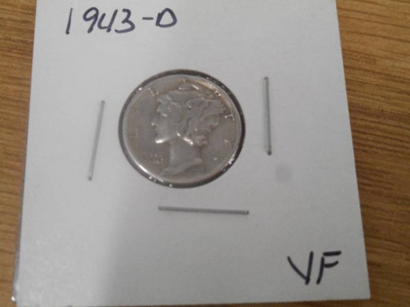 1943 D - Mercury Head Silver Dime -...