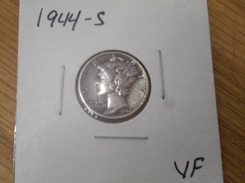 1944 S - Mercury Head Silver Dime -...