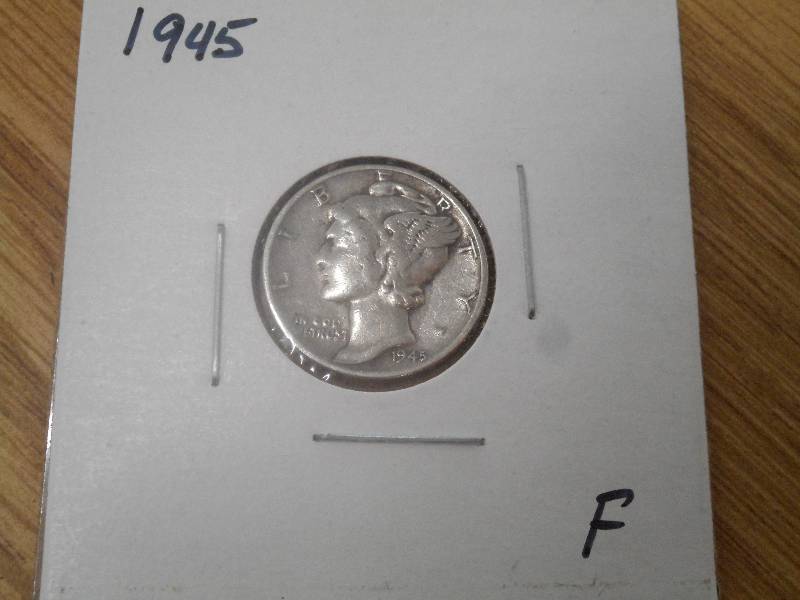 1945 P - Mercury Head Silver Dime -...