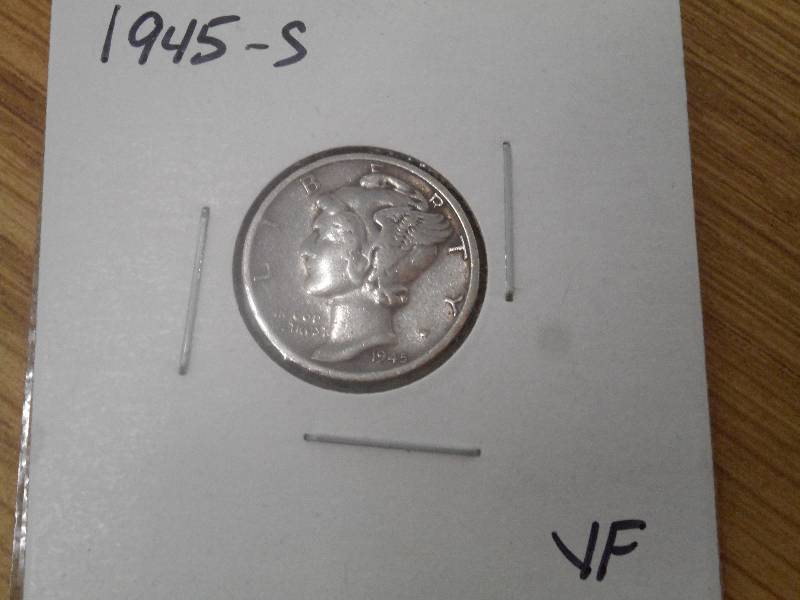 1945 S - Mercury Head Silver Dime -...