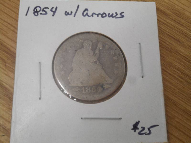 1854, Arrows at Date, No Rays - Var...