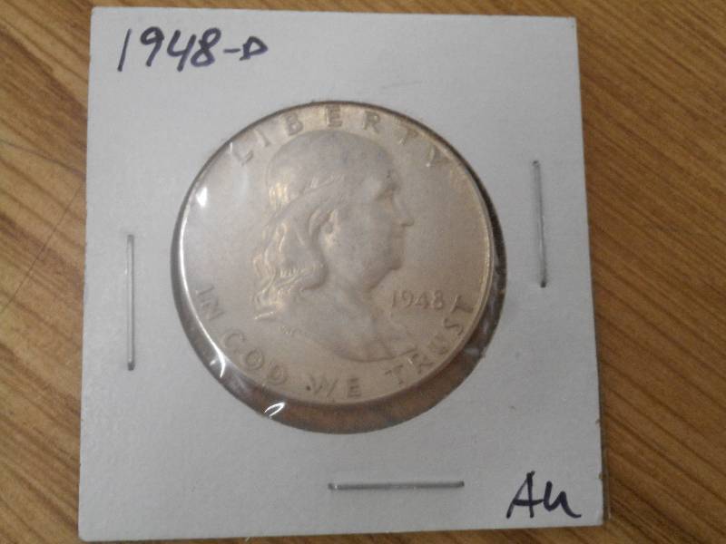 1948 D  - Franklin Silver Half Doll...