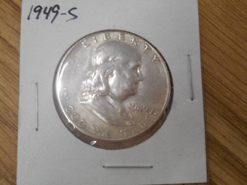 1949 S  - Franklin Silver Half Doll...