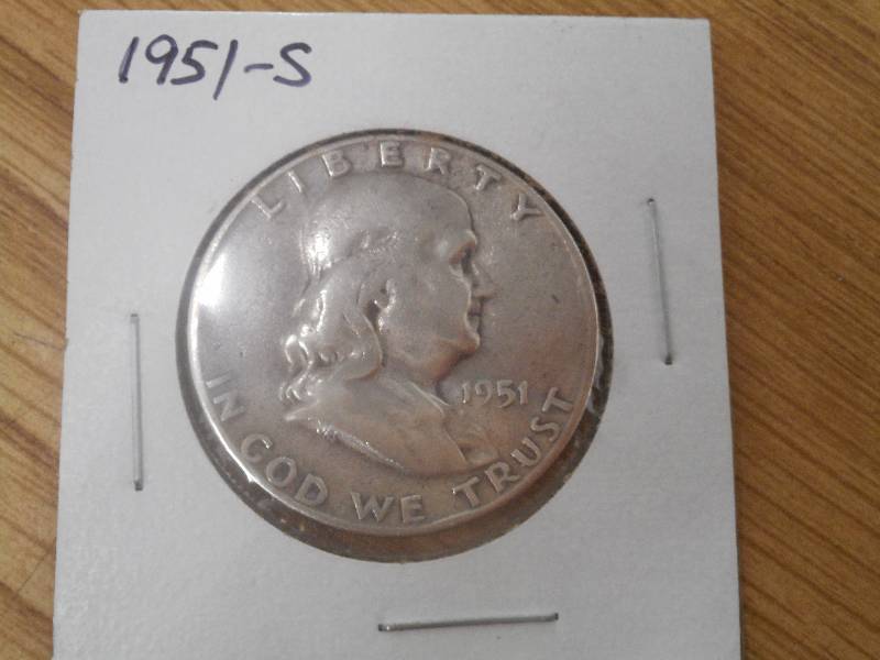 1951 S  - Franklin Silver Half Doll...