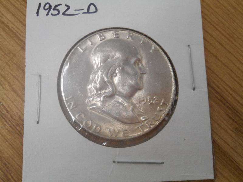 1952 D  - Franklin Silver Half Doll...