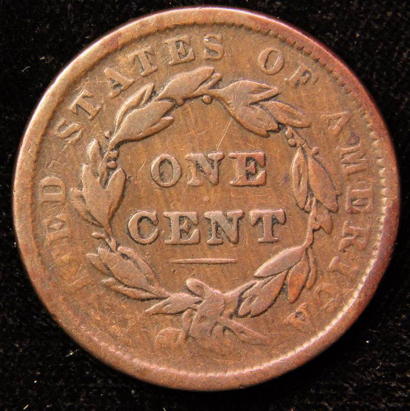 1838 MATRON HEAD LARGE CENT FULL LIBERTY VG