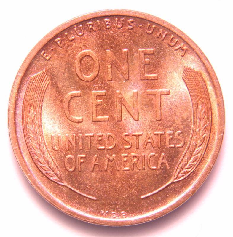 1909 VDB US WHEAT CENT BU-UNC NICELY TONED