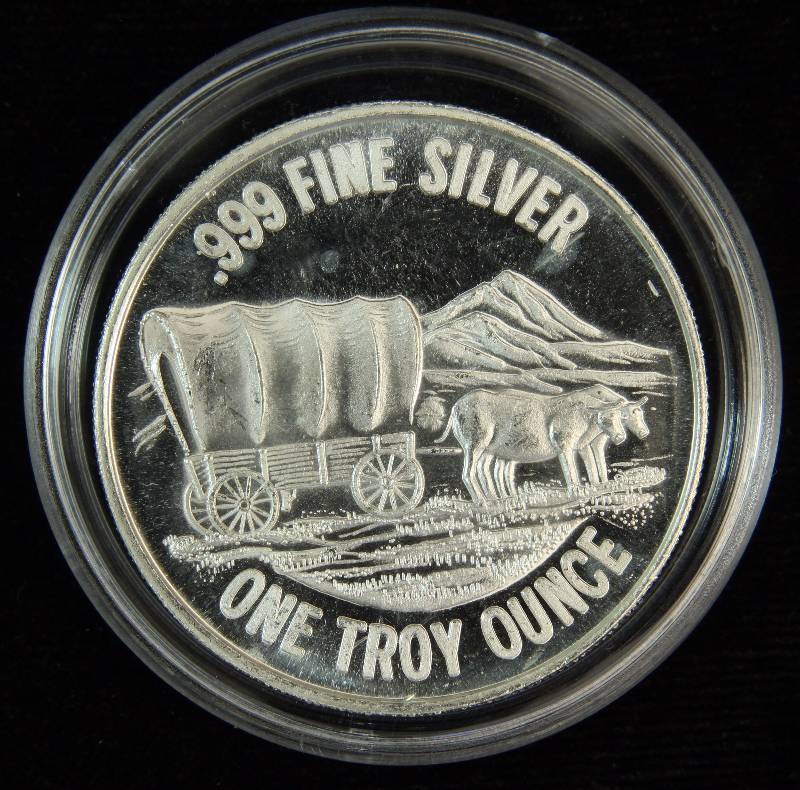 1 TROY OZ. .999 FINE SILVER PROSPECTOR IN AIRTITE HOLDER