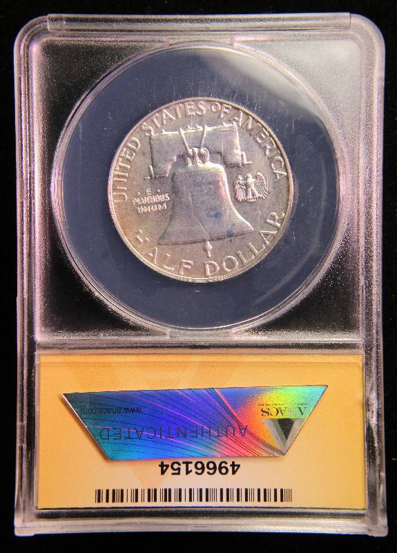 1958 PROOF FRANKLIN SILVER HALF DOLLAR PF66 ANACS