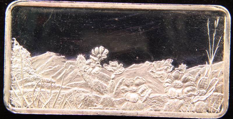1 TROY OZ. .999 FINE SILVER BAR AMERICA THE BEAUTIFUL GRAND CANYON
