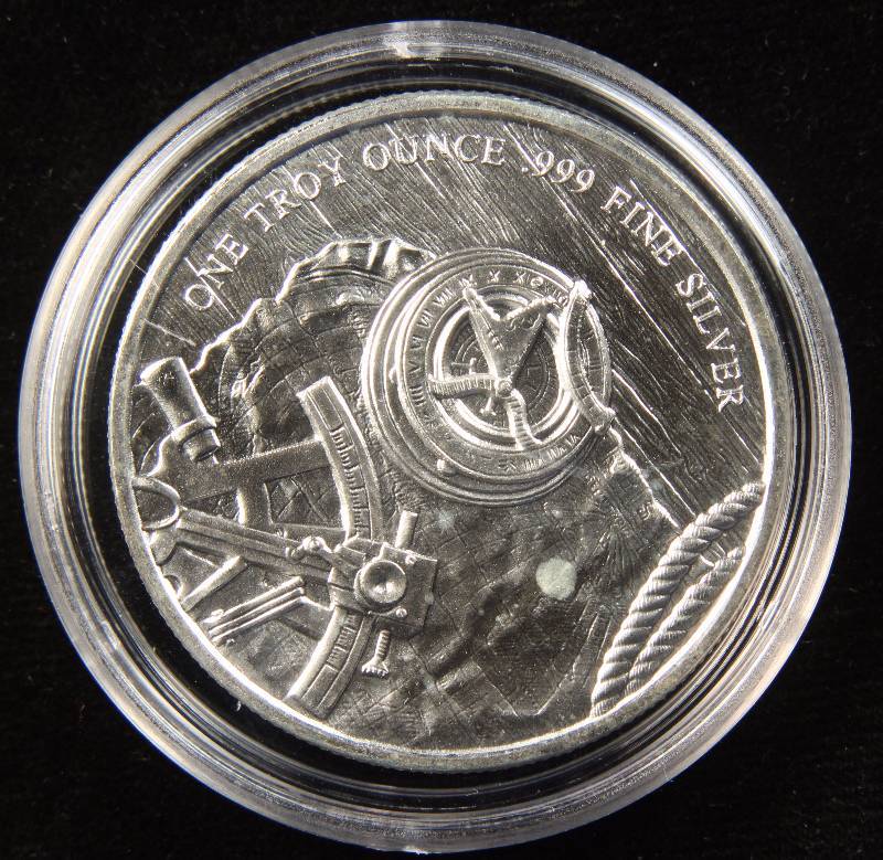 1 TROY OZ. .999 FINE SILVER PROSPECTOR IN AIRTITE HOLDER