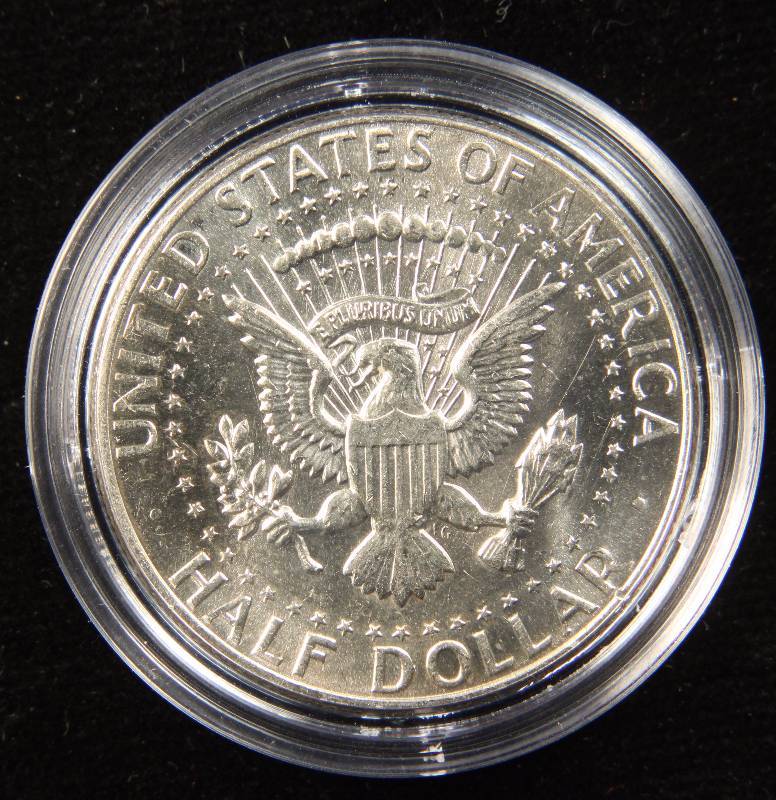 1964 KENNEDY SILVER HALF DOLLAR BU IN AIRTITE HOLDER