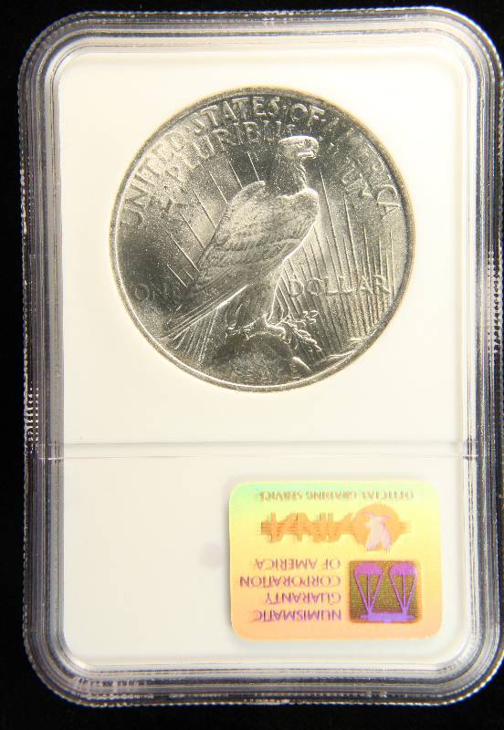1923 PEACE SILVER DOLLAR MS63 NGC