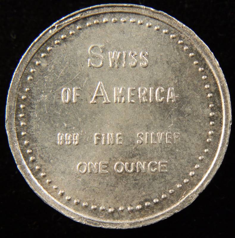 1 TROY OZ. .999 FINE SILVER GOLDEN WEST TETON SWISS OF AMERICA