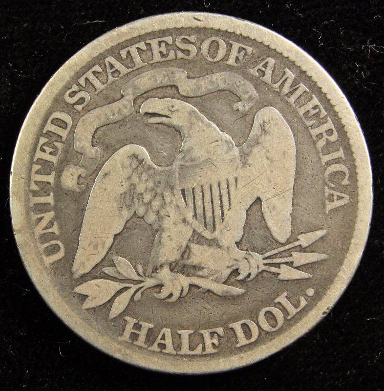 1878 SEATED LIBERTY SILVER HALF DOLLAR VG