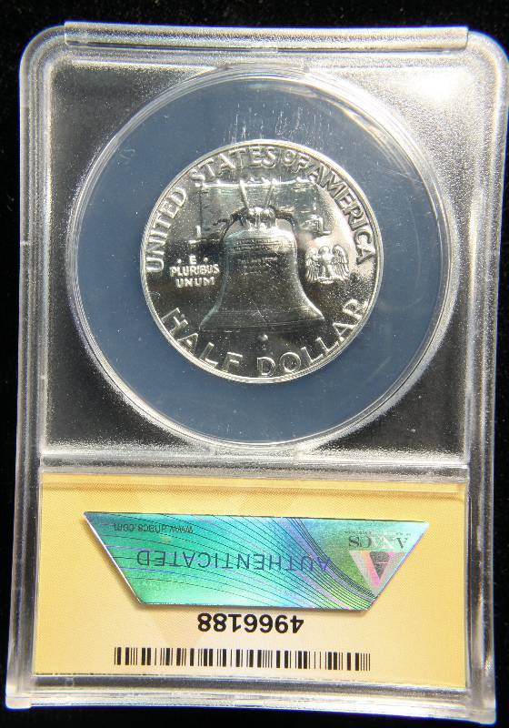 1960 PROOF FRANKLIN SILVER HALF DOLLAR PF66 ANACS