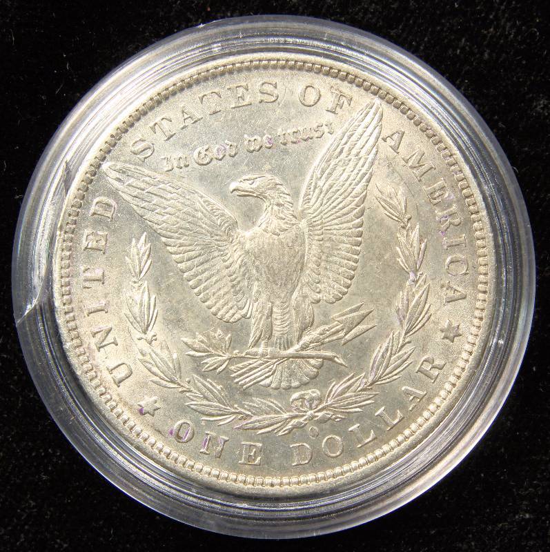 1881-O MORGAN SILVER DOLLAR UNC IN AIRTITE HOLDER