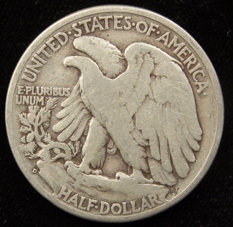 1943-D WALKING LIBERTY SILVER HALF DOLLAR