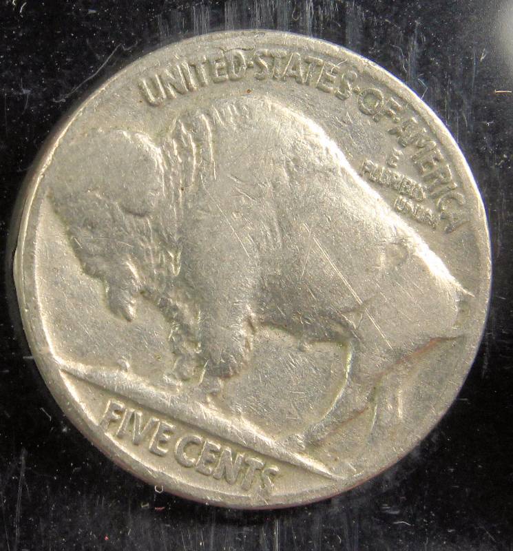 1936 BUFFALO NICKEL VG DETAILS RIM DING