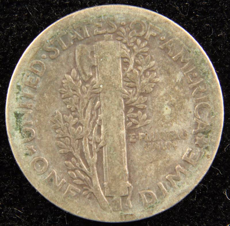 1935 MERCURY SILVER DIME GOOD