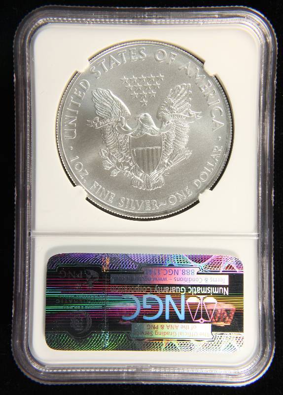 2012-S AMERICAN SILVER EAGLE 1 TROY OZ. .999 FINE SILVER NGC MS-69 FIRST RELEASES