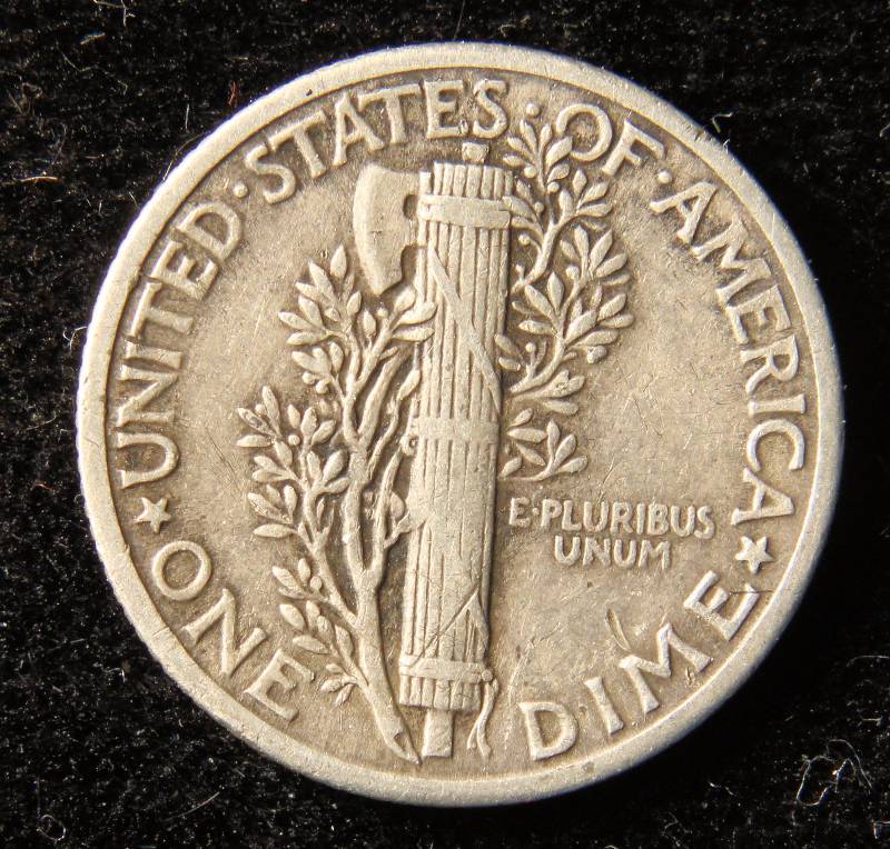 1936 MERCURY SILVER DIME FINE