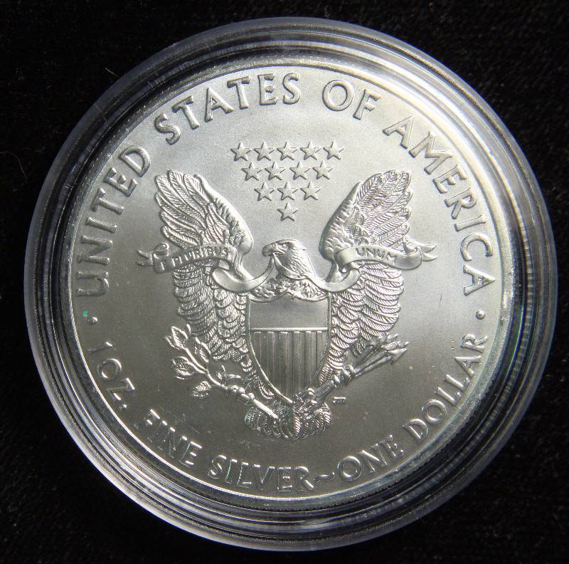 2012 AMERICAN SILVER EAGLE 1 TROY OZ. .999 FINE SILVER DOLLAR IN AIRTITE CAPSULE