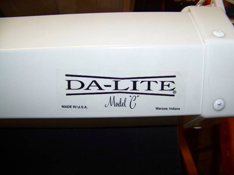 lot 27 image: Da-Lite, CeilingWall Mount, Pull Down (Manual) Projection  Movie Screen