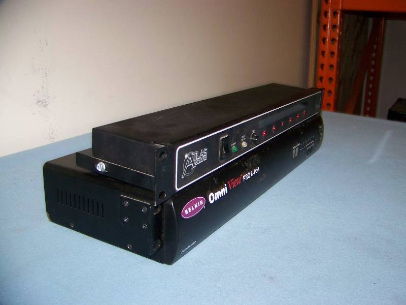 lot 48 image: Atlas Sound, Sequential Switch System and Belkin, Omni View Pro, KVM Switch with On-Screen Display