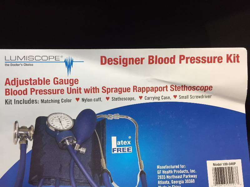 LUMISCOPE BLOOD PRESSURE UNIT, SPRAGUE STETHOSCOPE