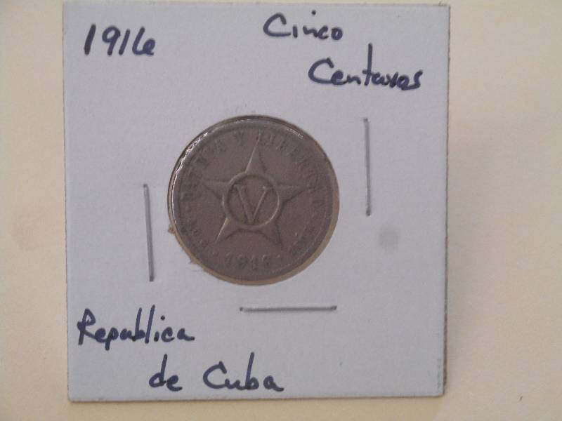 1916 - Republica de Cuba - Cinco Ce...